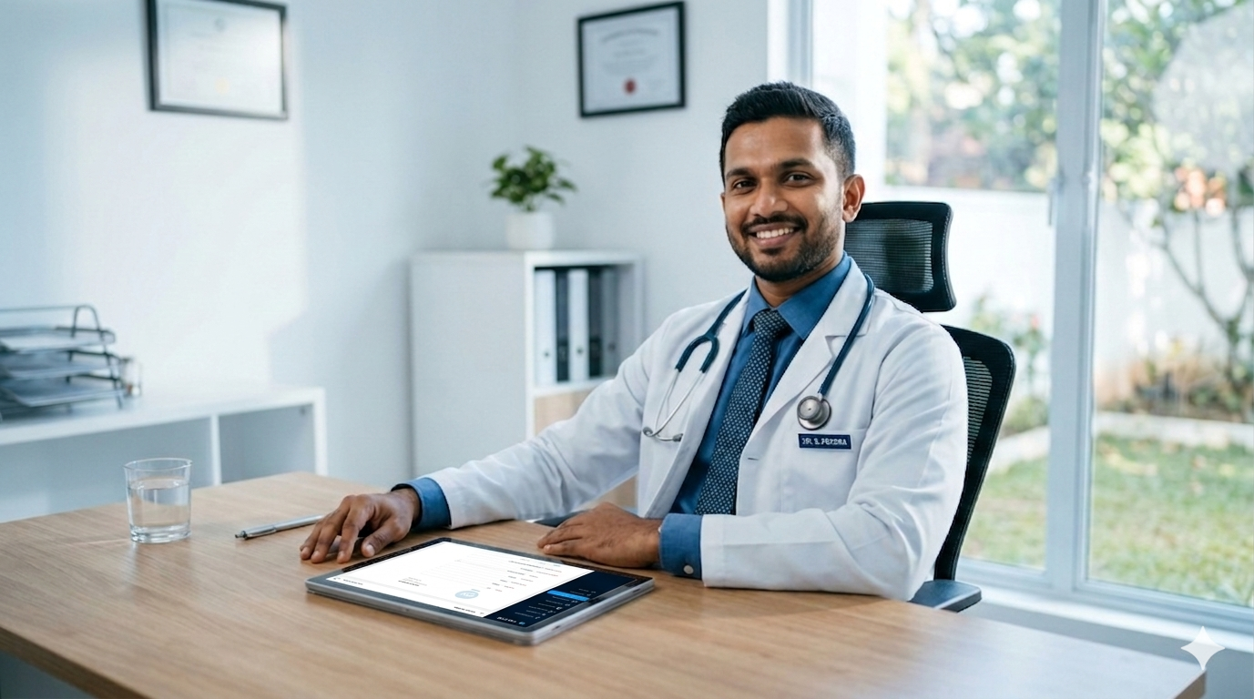 Doctor using OneHealth web app with ease